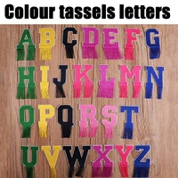 a z colour english alphabet letters cute kids tassels patches iron on for clothes applique for jacket scrapbooking diy patchwork