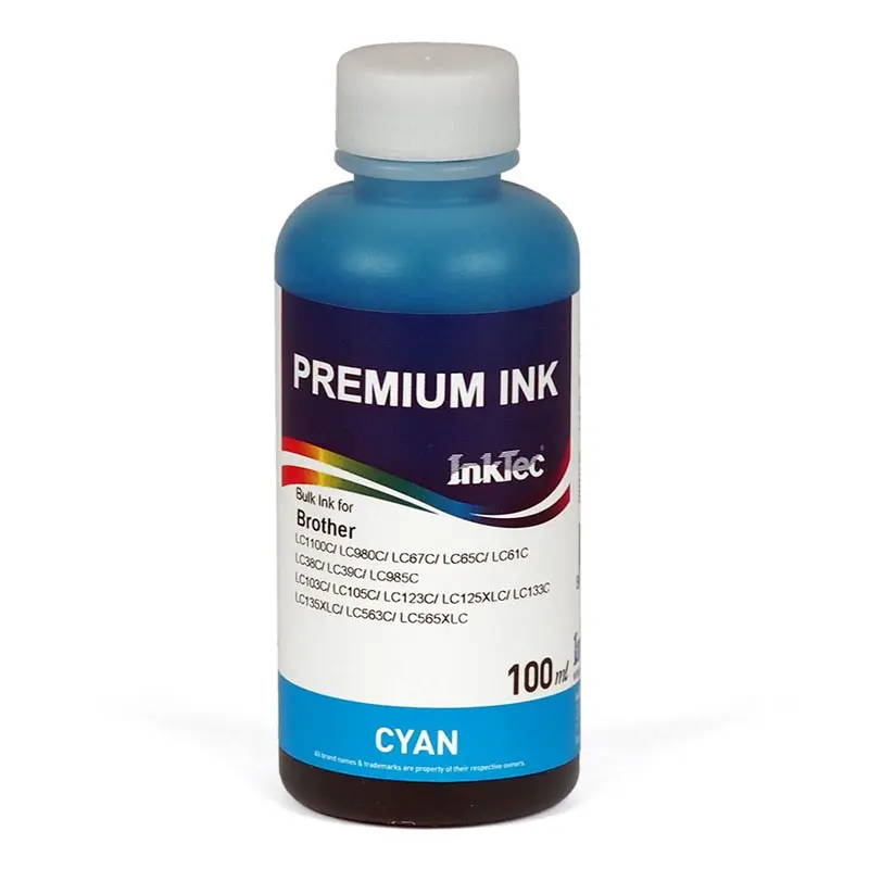 Чернила для принтера Brother LC1100BK LC980BK LC67BK LC65BK LC61BK LC38BK Inktec 100 мл B1100 - купить по