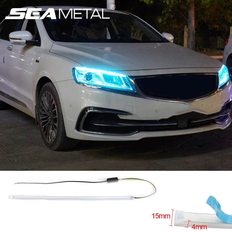 СВЕТОДИОДНЫЙ DRL Автомобильные дневные ходовые огни RGB Режим сигнала полосы лампы