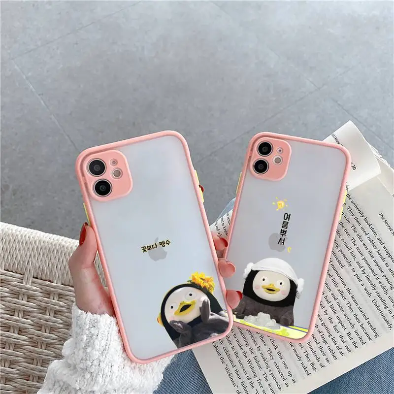 

Penguin Pengsoo cute Phone Case matte transparent For iphone 7 8 11 12 13 plus mini x xs xr pro max cover