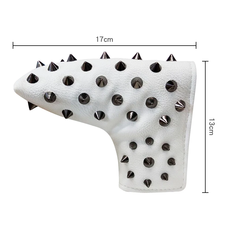 Чехол для головы гольфа с заклепками из искусственной кожи магнитным замком