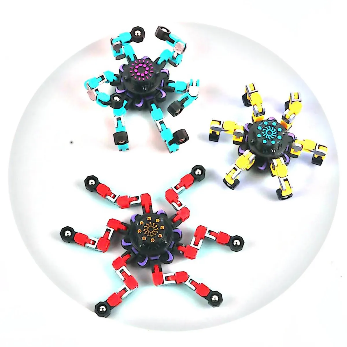 

Новинка, спиннинг, фиджет-игрушка для детей, сделай сам, деформируемая цепь, анти-стресс, Спиннер для пальцев, трансформер, искусственный мех...