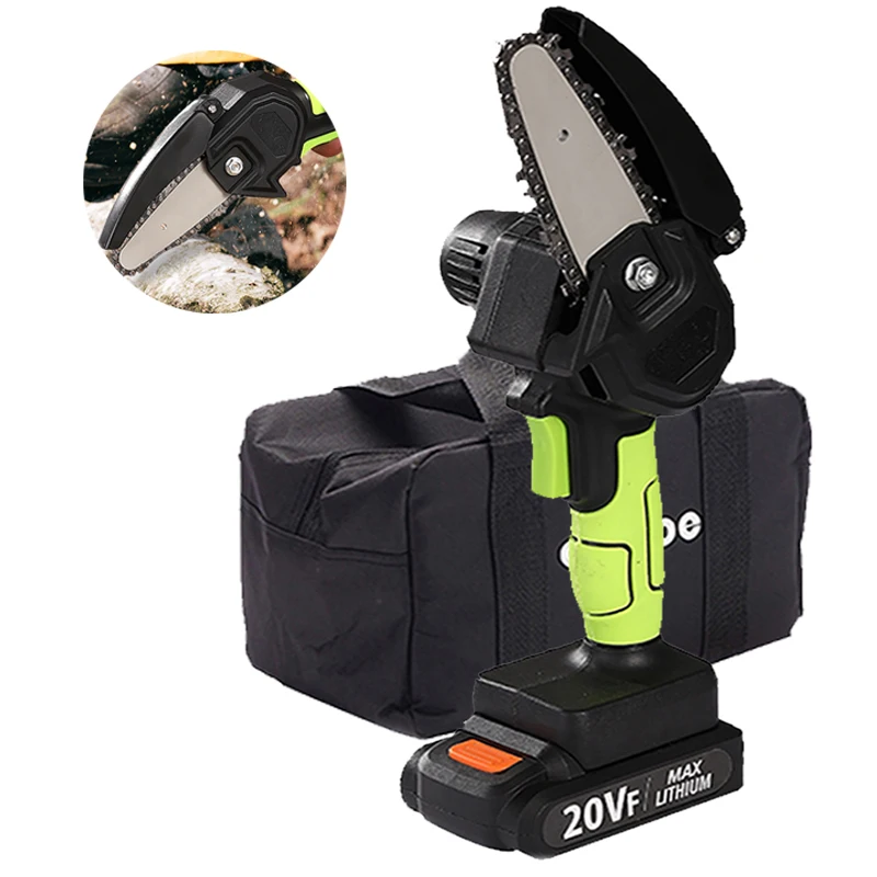 

4/6inch Mini Electric ChainSaws WIth Battery Portable Tree Saw Wood Woodworking Cutter Machine Garden Logging Power Tools Kits
