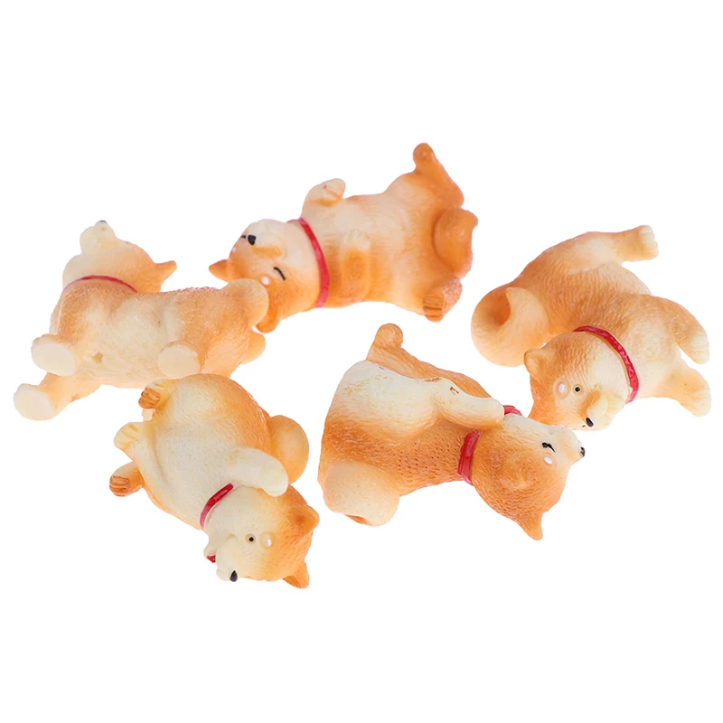 Миниатюрное украшение для торта в виде милой собаки из смолы гномы моховые