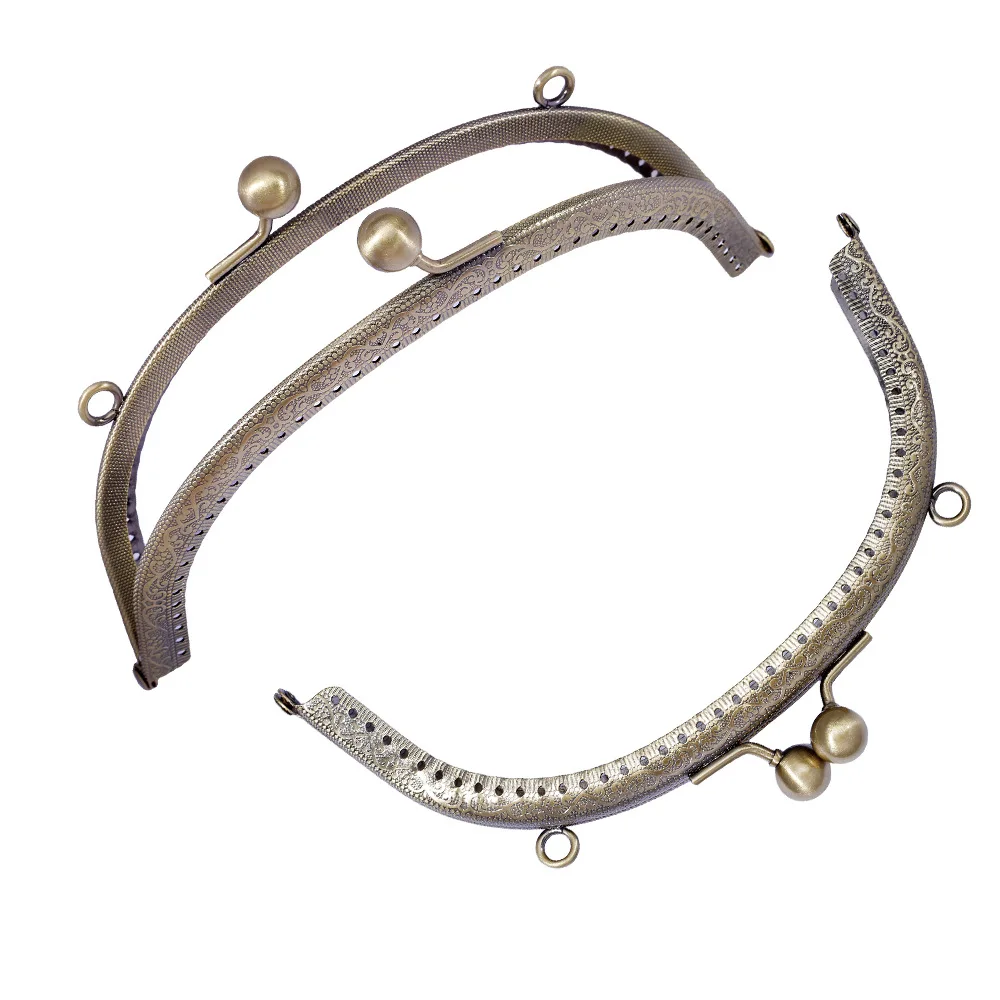 

20CM Arch Metal Purse Frame Handle for Clutch Bag Handbag Accessories Making Kiss Clasp Lock Antique Bronze Tone Bags Hardware