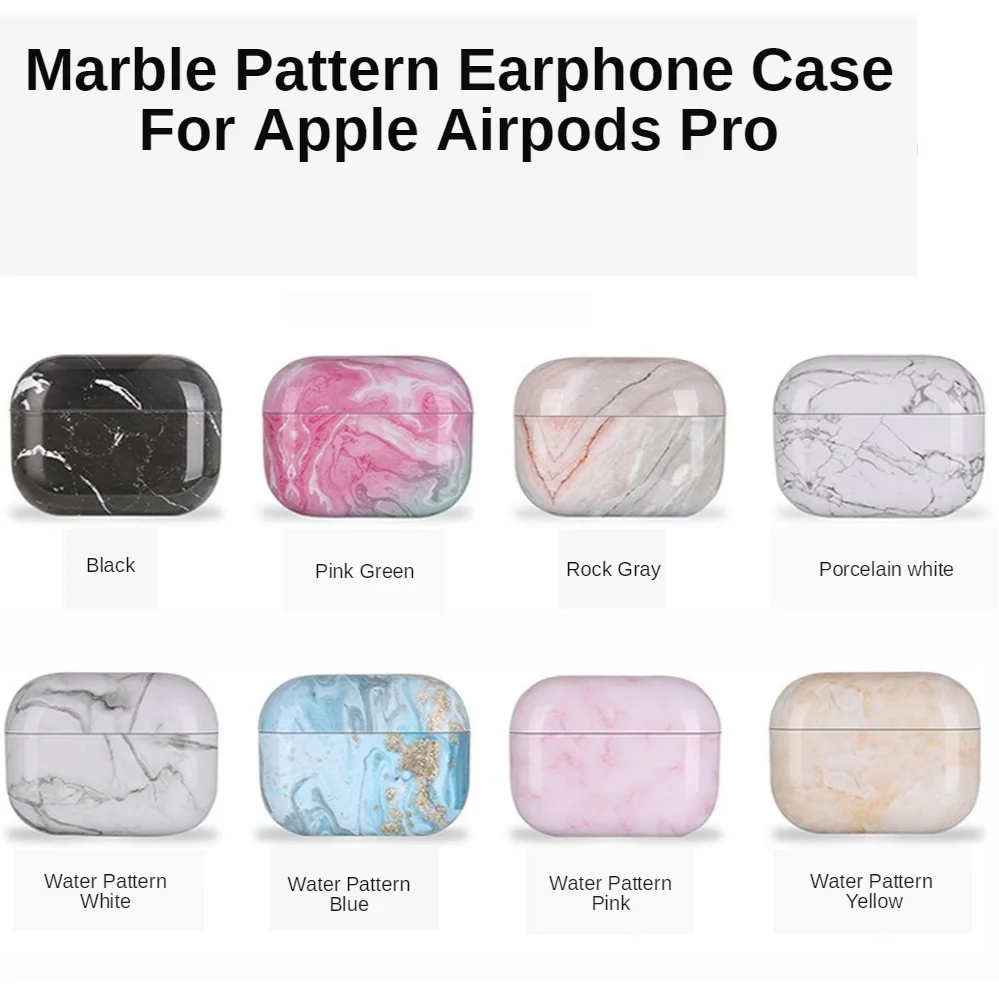 

Роскошный чехол для наушников с мраморным рисунком для Apple Airpods Pro, жесткий Модный милый защитный чехол из поликарбоната, противоударный чех...