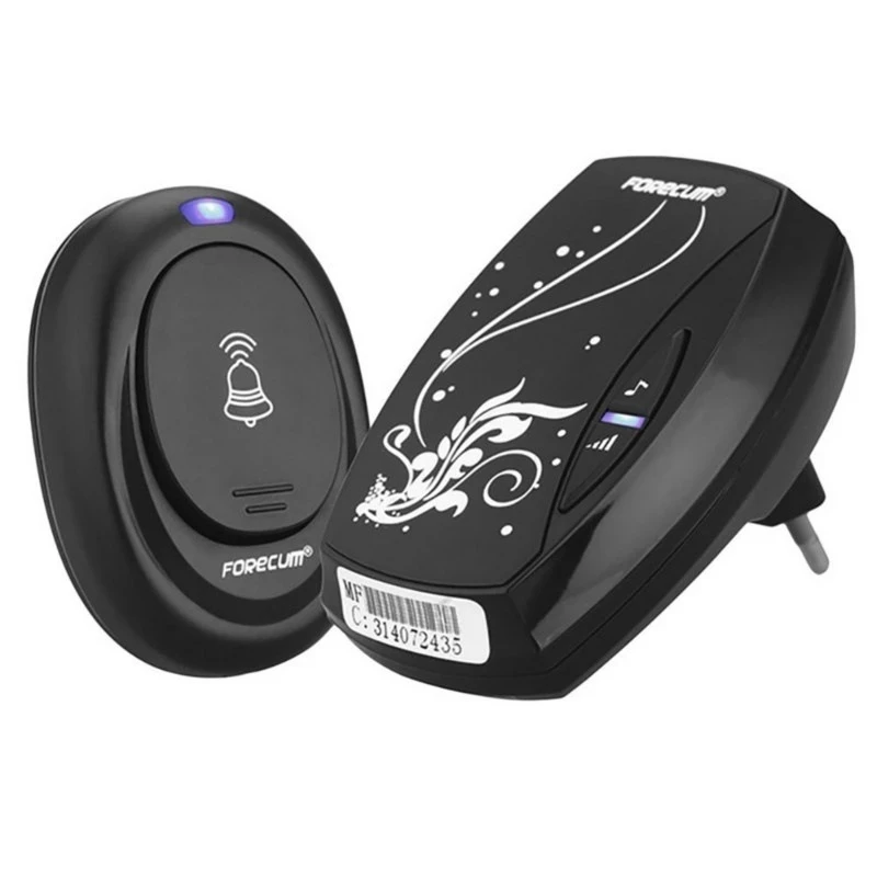 

Цифровой беспроводной водонепроницаемый дверной звонок, 36 звуков, звонки от 1 до 1 приемника, вставной дверной звонок, черный, модные домашние дверные звонки