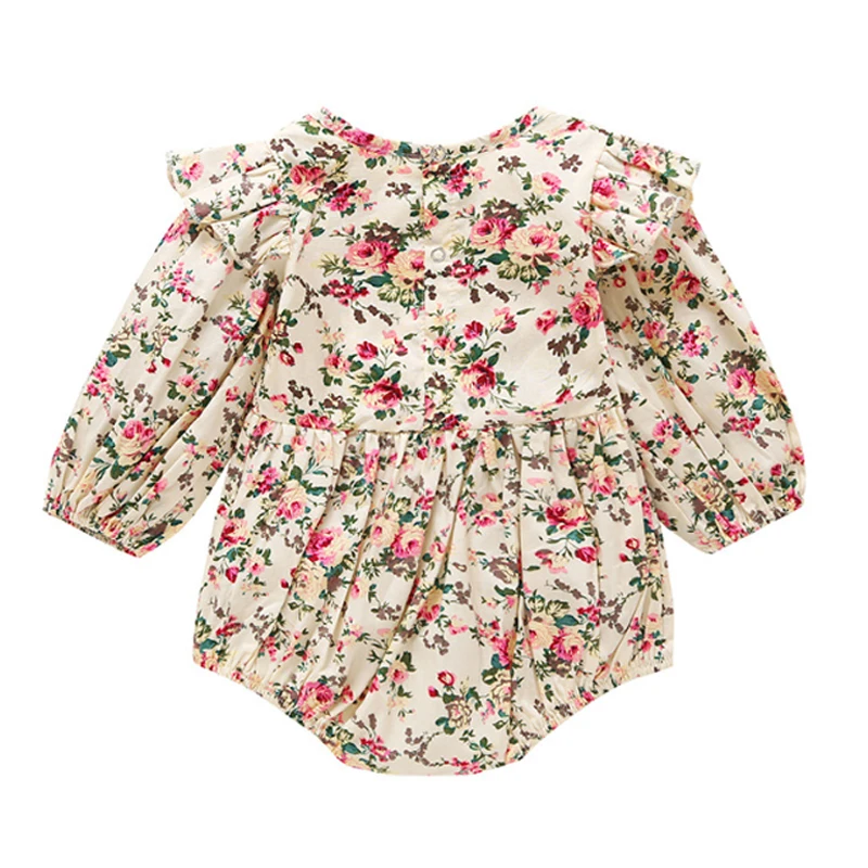 Новый цельнокроеный комбинезон для малышей с цветочным рисунком 100 классных и