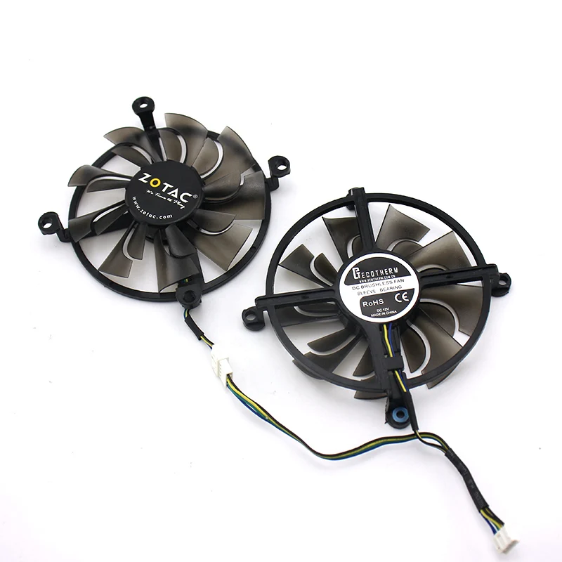 2psc/1 лот 4Pin кулер вентилятор заменить GPU для ZOTAC GTX1060 3 ГБ GTX960 GTX950 4GD5 видеокарта