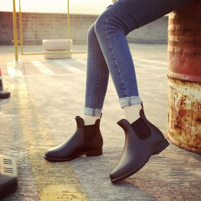 COVOYYAR/женские модные короткие резиновые сапоги из ПВХ Резиновые