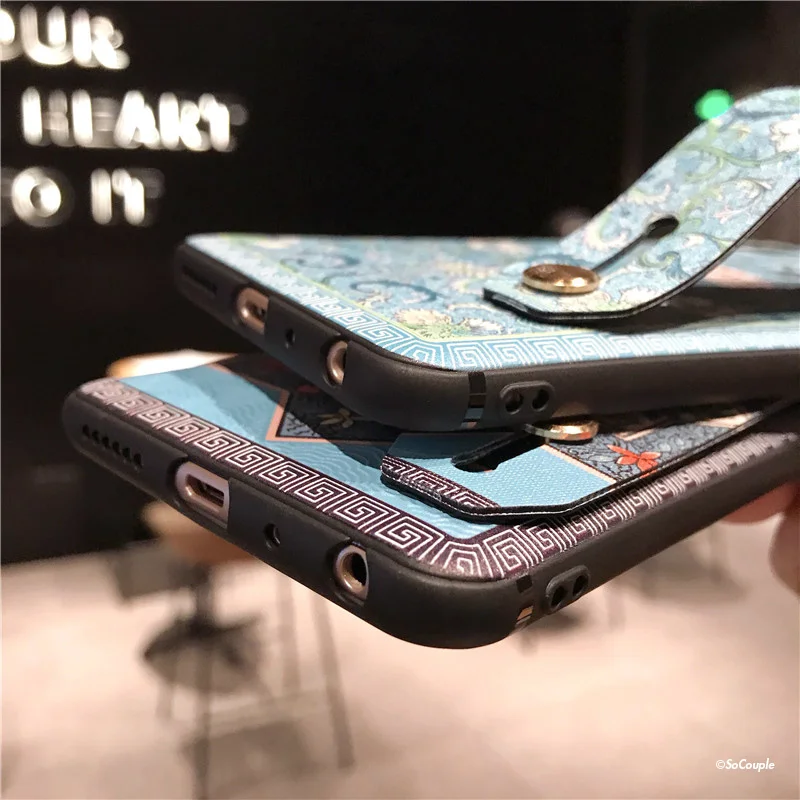 Ремешок на запястье чехол для телефона Xiaomi 8 9 5X 6X CC9 A3 Lite Redmi Note Pro 4X5 5A 6 7 K20 цветок
