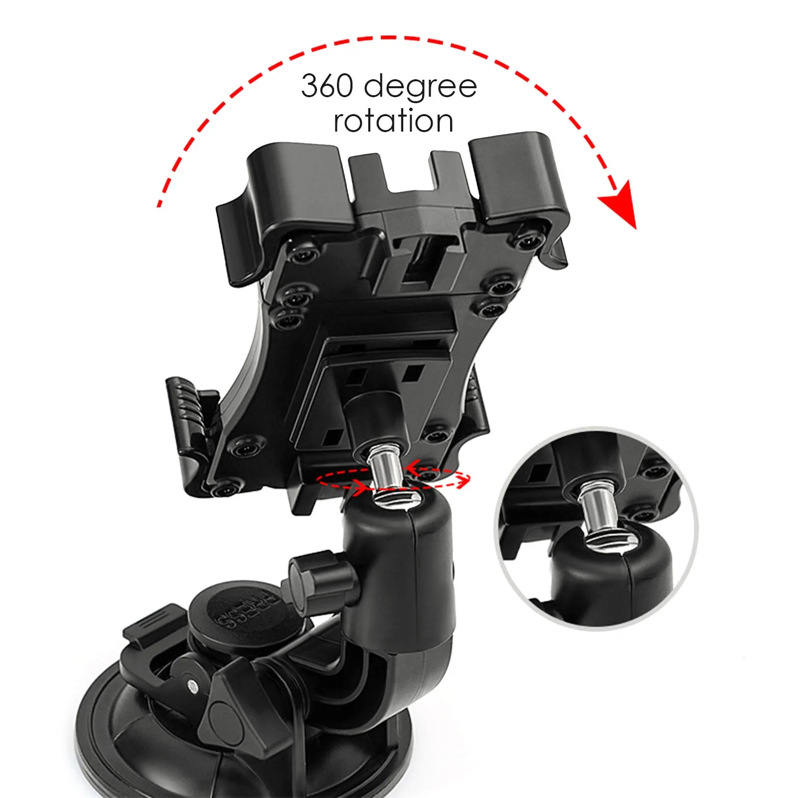 

High Quality Car Phone Holder 360 Degrees Universal Smartphone Car Mount Holder Adjustable Phone Mounting Suction Cup Holder