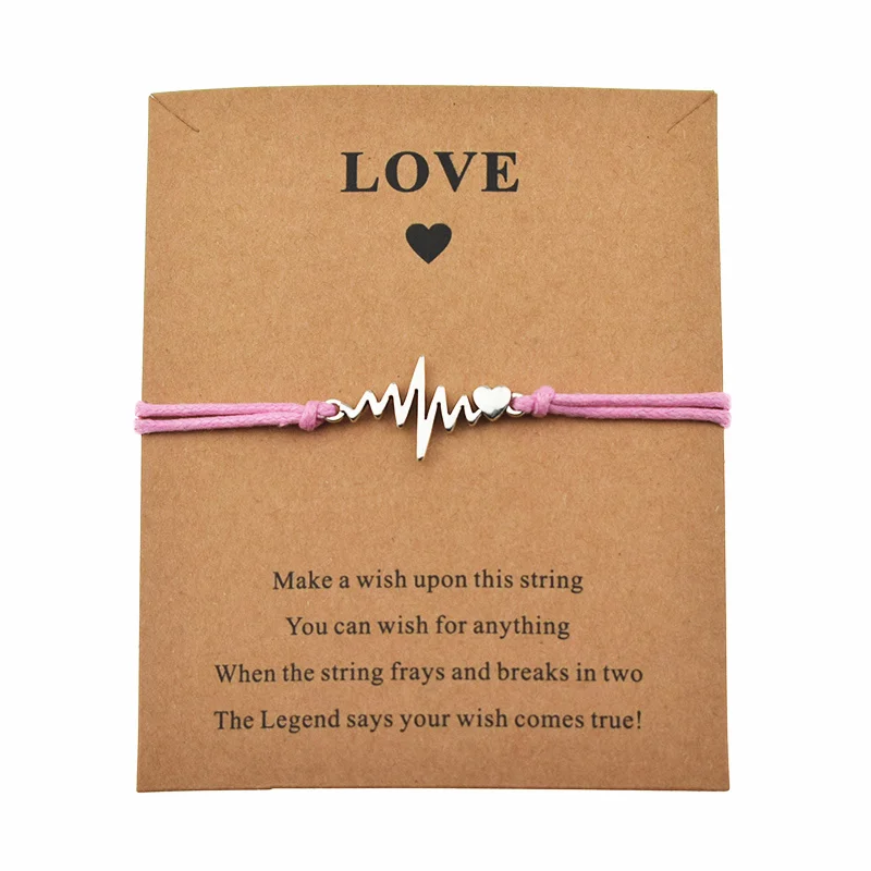 Модный очаровательный браслет с надписью сердечко ЭКГ|Браслеты шармами| |