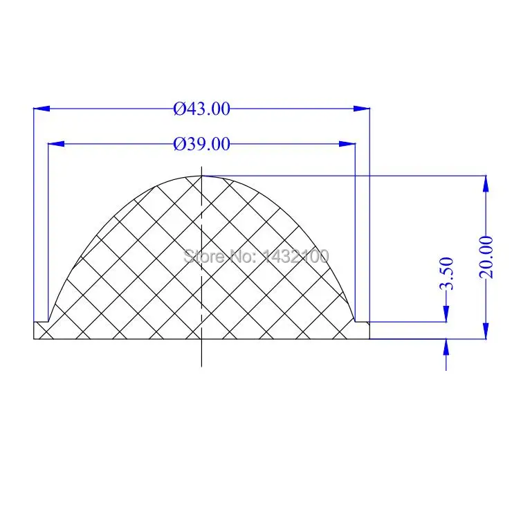 Стеклянная Светодиодная лампа с COB матрицей диаметром 43 0 x мм для Bridgelux | CREE Citizen