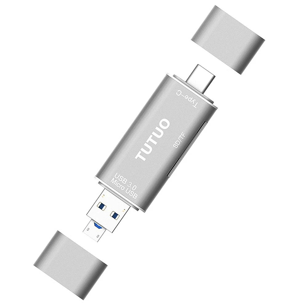 TUTUO устройство для чтения карт памяти USB 3 0 универсальные типы в 1 с C A и Micro OTG