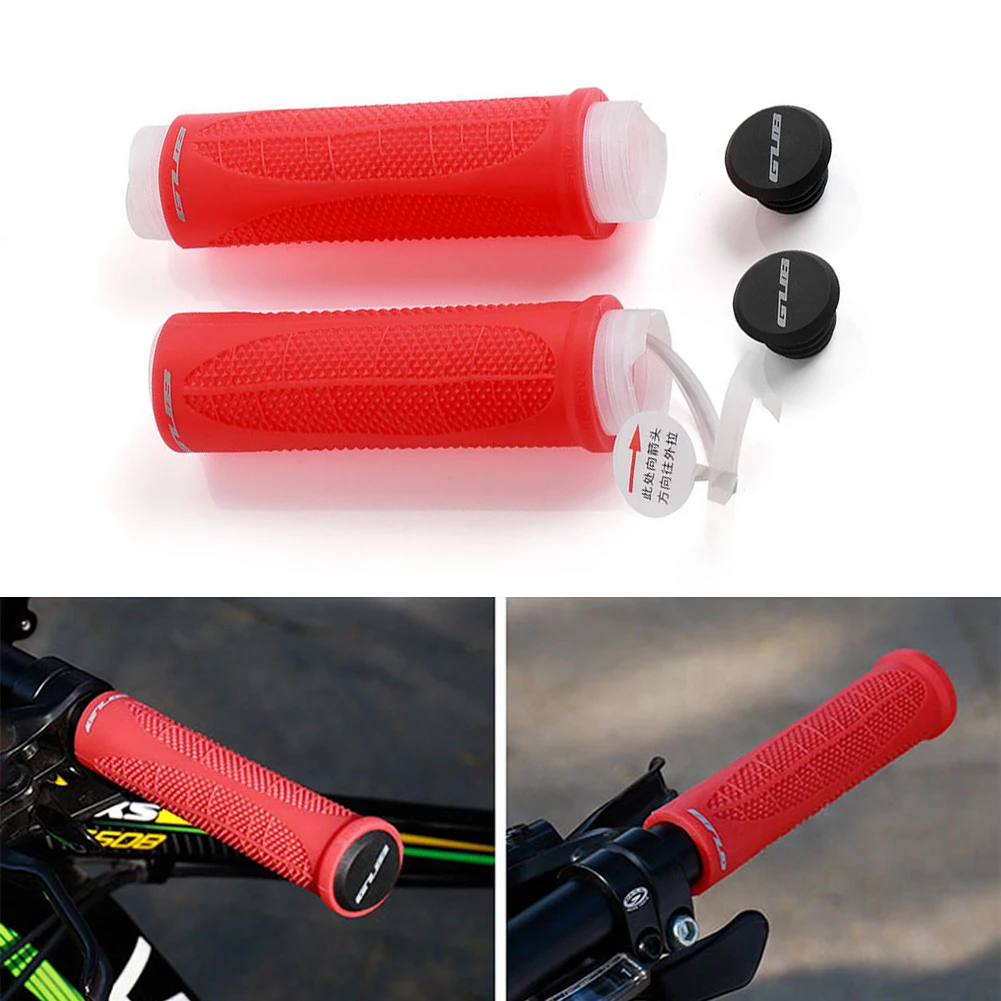 

1 pair Bicycle Grips Silicone Anti-Slip Bicycle Handlebar Grip Mountain Bike Grips Mtb Cuffs Bicycle Accessories Diameter 22.2mm