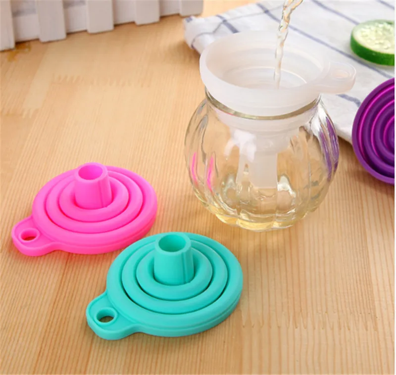 1 шт. силиконовая складная телескопическая воронка|Дуршлаги и сита| |