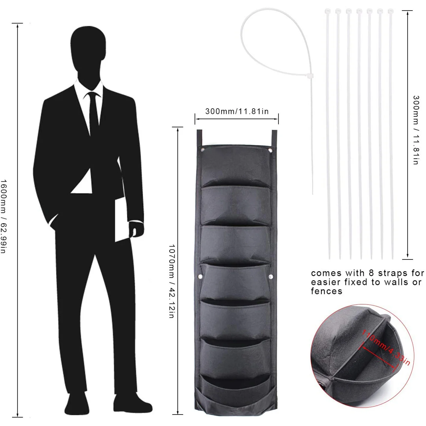 Вертикальный водонепроницаемый настенный фон для цветочных Горшков | Дом и сад