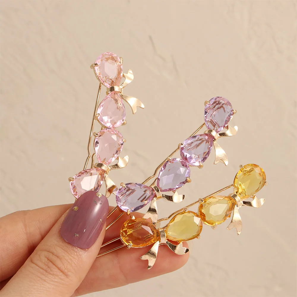 

Красивые Стразы шпильки для волос луки хрустальные шпильки для волос, заколки для волос Hairgirps заколка для волос для женщин аксессуары для во...