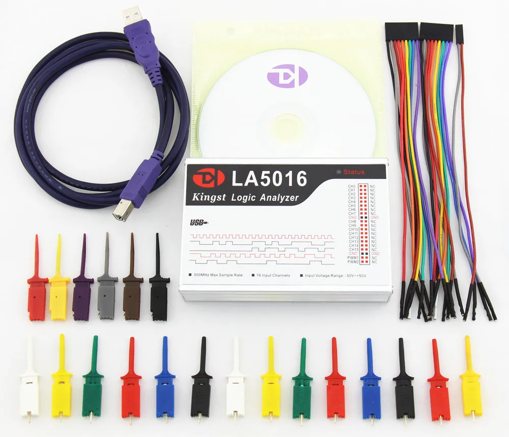 Новый USB анализатор LA5016 PC 16 каналов 500 МГц максимальная частота