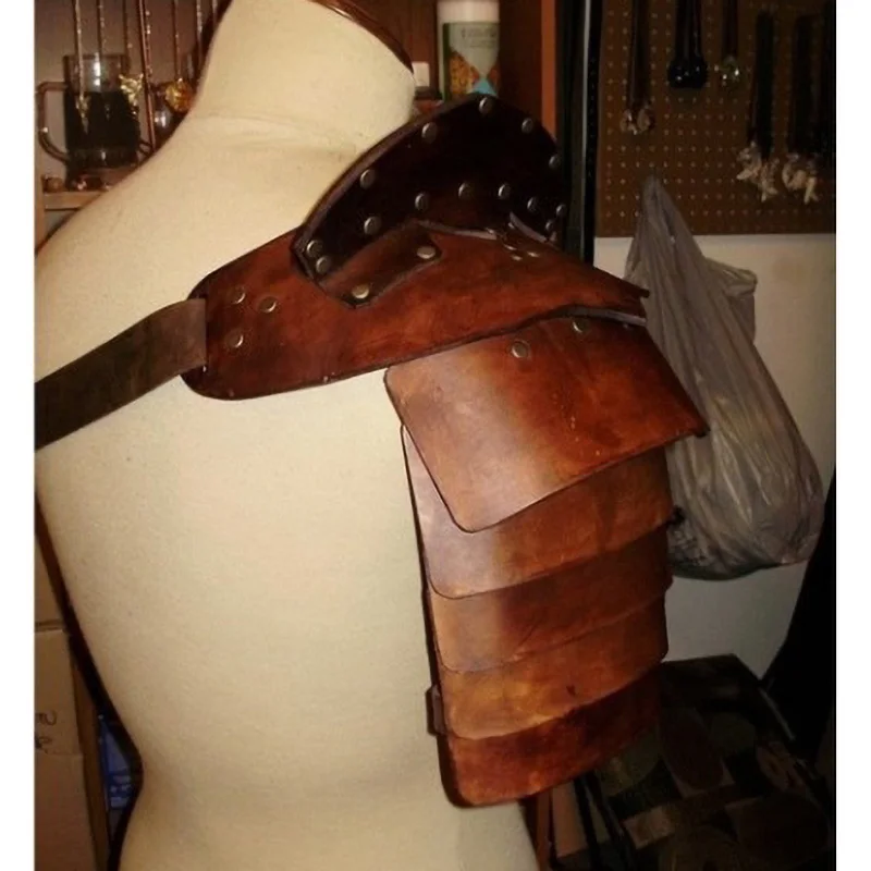 Римский гладиатор в стиле стимпанк спартанская кожаная Броня на одно плечо