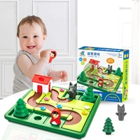 montessori educational toys for kids little red riding hood board games building puzzle logic game iq training toy baby toys 123