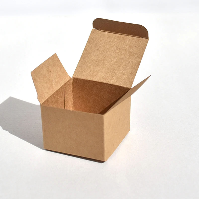 

100pcs/lot 4x4x3cm-6x6x5cm 6sizes black/brown/White 350gsm 1 Tuck cardPaper Gift Box DIY Comestic Bottles Perform Packaging Case