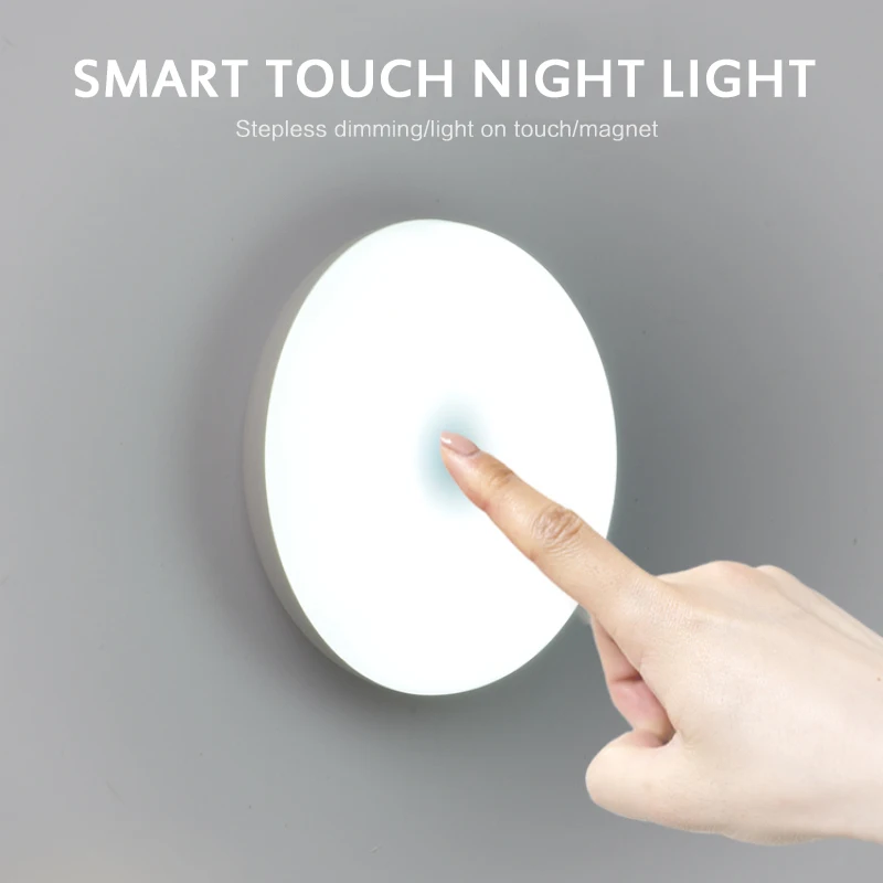 

LED Touch Sensor Night Light bedside lamp Touch Dimming Led Indoor Outdoor Decor Wall Light Kitchen Cabinet Light Lamp