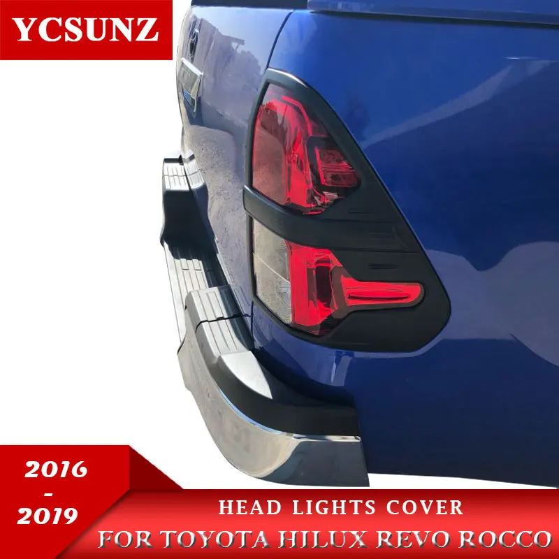 Задний светильник Накладка для Toyota Hilux Revo Rocco 2016 2017 2018 2019 ABS черный цвет|Абажуры| |