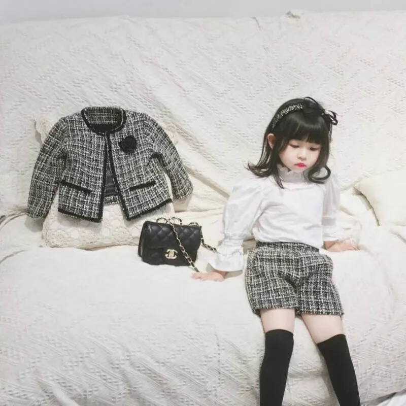 Осень 2019 Новое поступление модный костюм из двух предметов для девушек пальто +