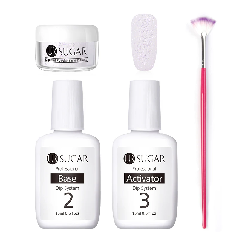 4Pcs set 4 Ur Sugar 5 мл Dip ногтей Порошковая голографическая блеск градиент Сияющий хромированный пигмент погружающийся порошок Набор для украшения ногтей DIY - Цвет: 4Pcs set 4