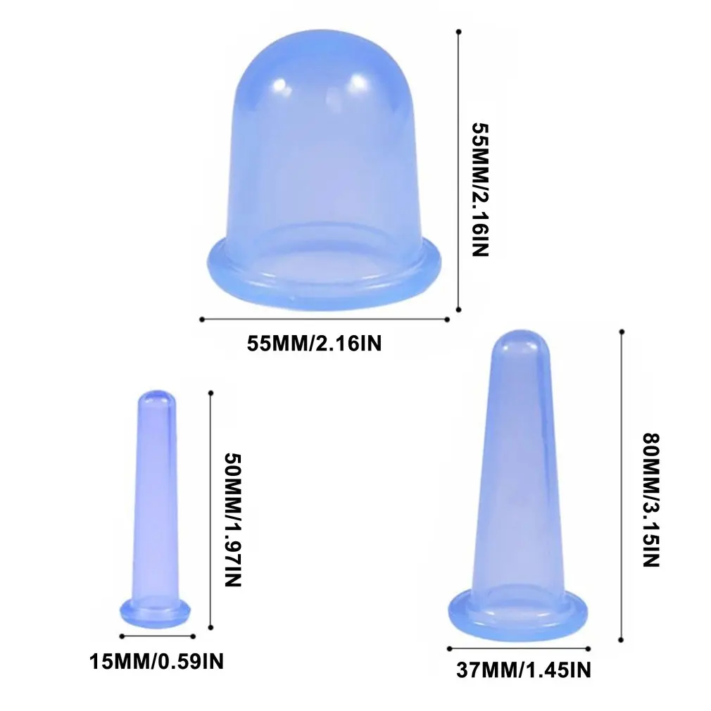 

1 Pc Silicone Vacuum Cupping Equipment Health Hygroscopic Tank Relieve Facial Pain Promote Skin Vacuum Cup Color Random