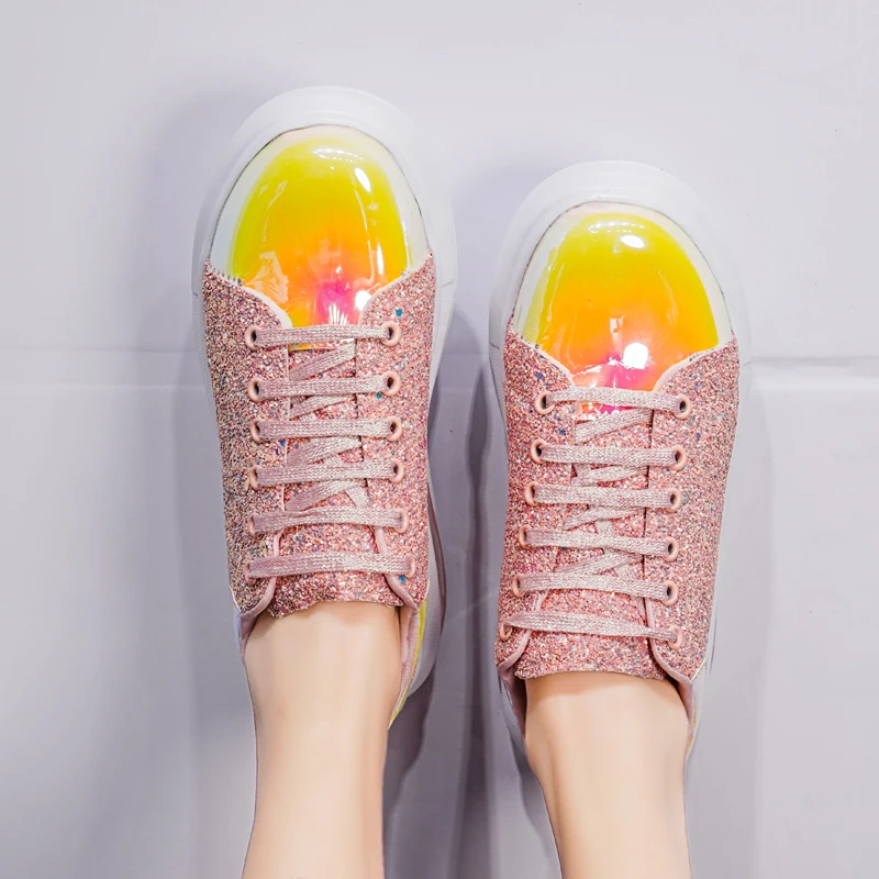 

Women Flat Shoes Air cushion sports breathable women's shoesGenuine Leather Shoes Spring Autumn Mixed Color Fashion Sneakers