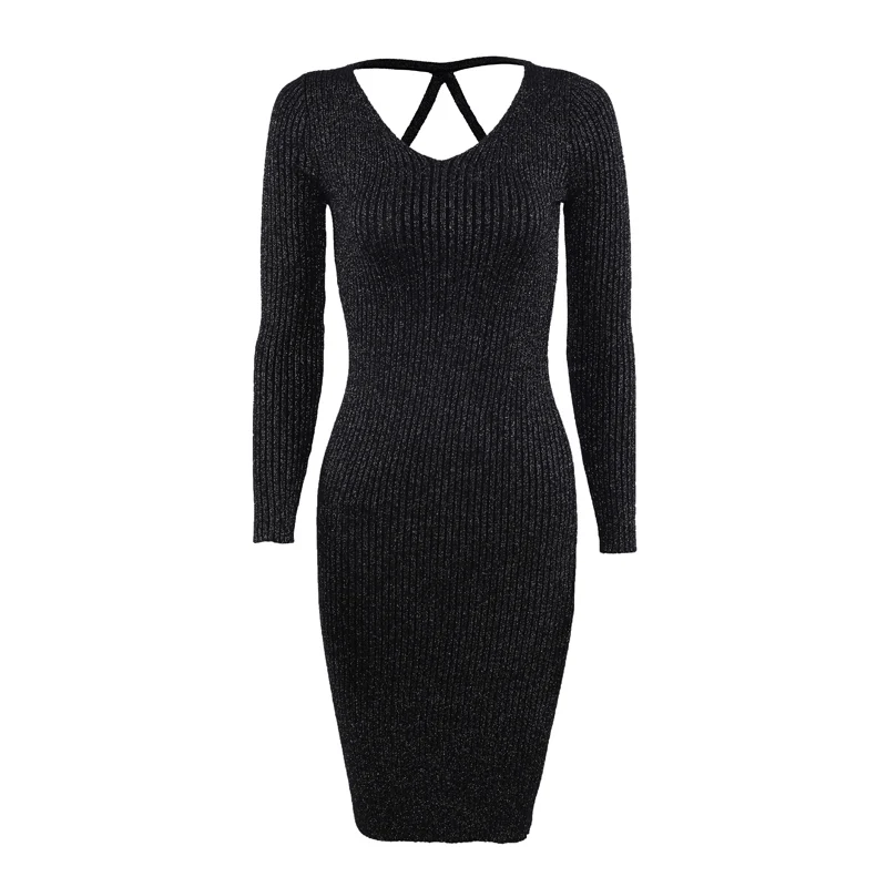 Корейское осеннее платье-свитер женские вязаные свитера платья Стрейчевые