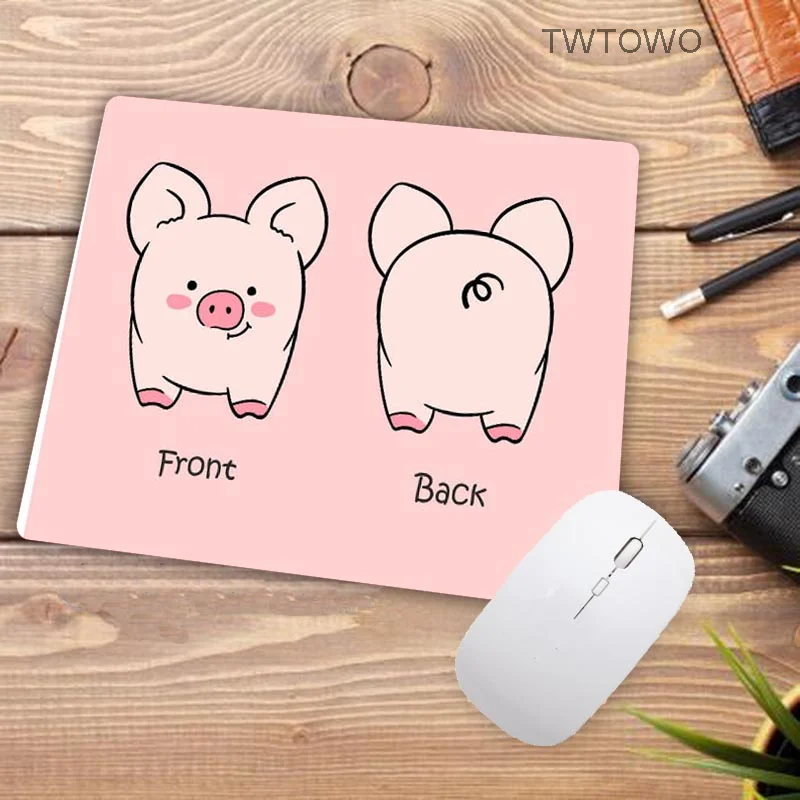 

Big Promotion Notebook Computer Mouse pads Pink Pig and Cat Animal Mice Pad Gamer Play Mats Small Size for 260*210*2mm