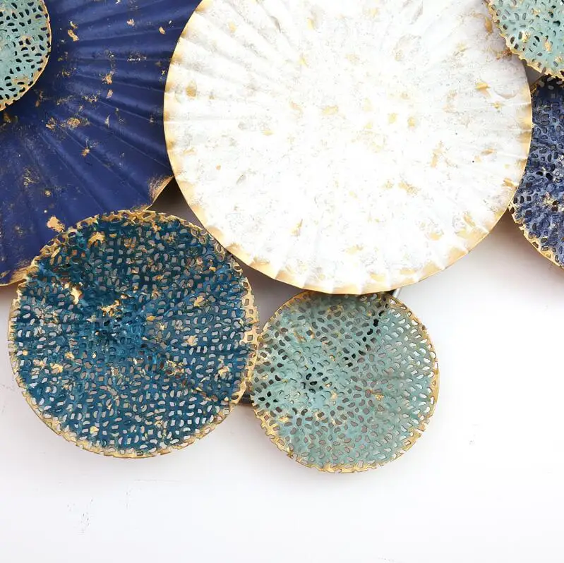 Современный кованый железный диван фон настенная круглая форма росписи ремесла