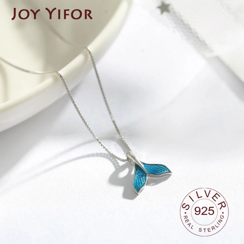 Женское Ожерелье с Китом из стерлингового серебра 925 пробы морские Чокеры