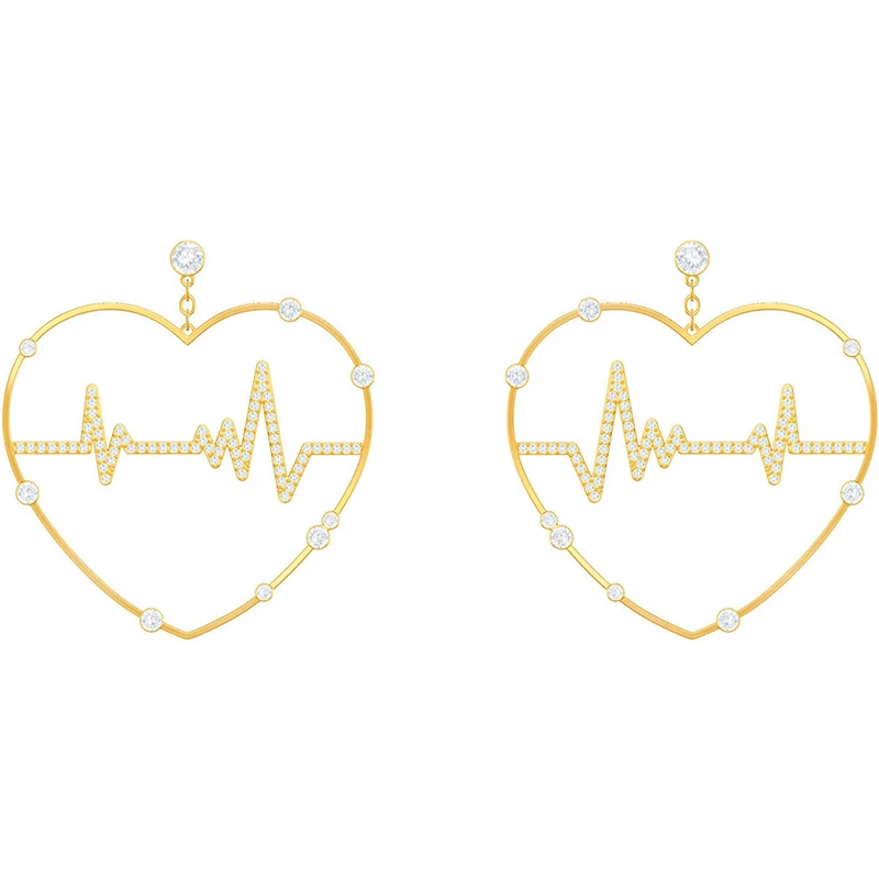 Женские серьги подвески в форме сердца с цирконом AAA|Серьги-подвески| |