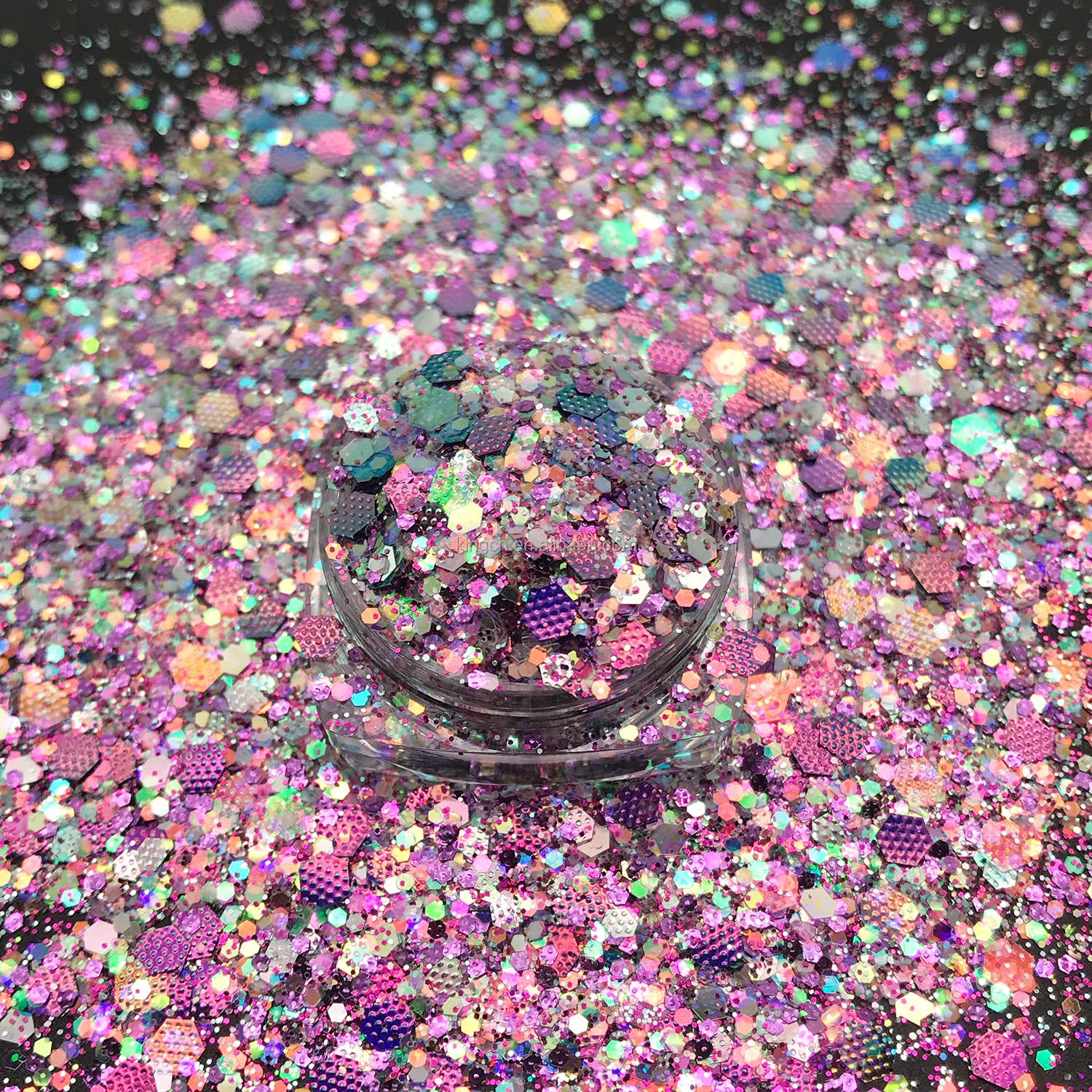 10 цветов Блеск для ногтей Тонкий Смесь крупных фотоблесток Блестящий Макияж Пыль