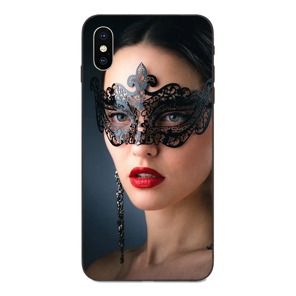 Чехол из ТПУ с модным маскарадным пром-маской для Xiaomi Redmi Note 3 3S 4 4A 4X 5 5A 6 6A 7 7A K20 Plus Pro S2 Y2 Y3.