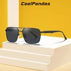CoolPandas 2021 высококачественные поляризационные солнцезащитные очки для мужчин и женщин винтажные брендовые дизайнерские Квадратные Солнцезащитные очки для вождения UV400 Солнцезащитные очки
