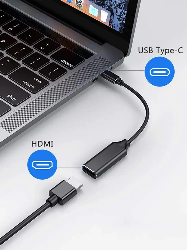 Кабель адаптер Usb Type C к Hdmi 4k 30 Гц USB 3 1 HDMI|Кабели VGA| |