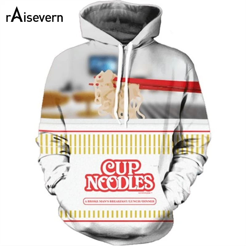 

New Fashion 3D Hoodie Sweatshirt Cup Noodles 3d Print Men Women Unisex Streetwear Pullovers Plus Size S-XXXL Drop Shipping