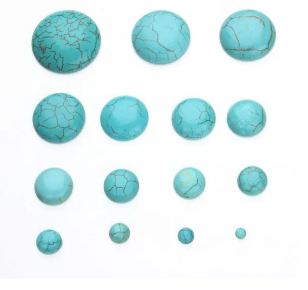 

10pcs/lot natural stone beads turquoise round for jewelry making 4-30mm fashion good charm Ring accessories no hole