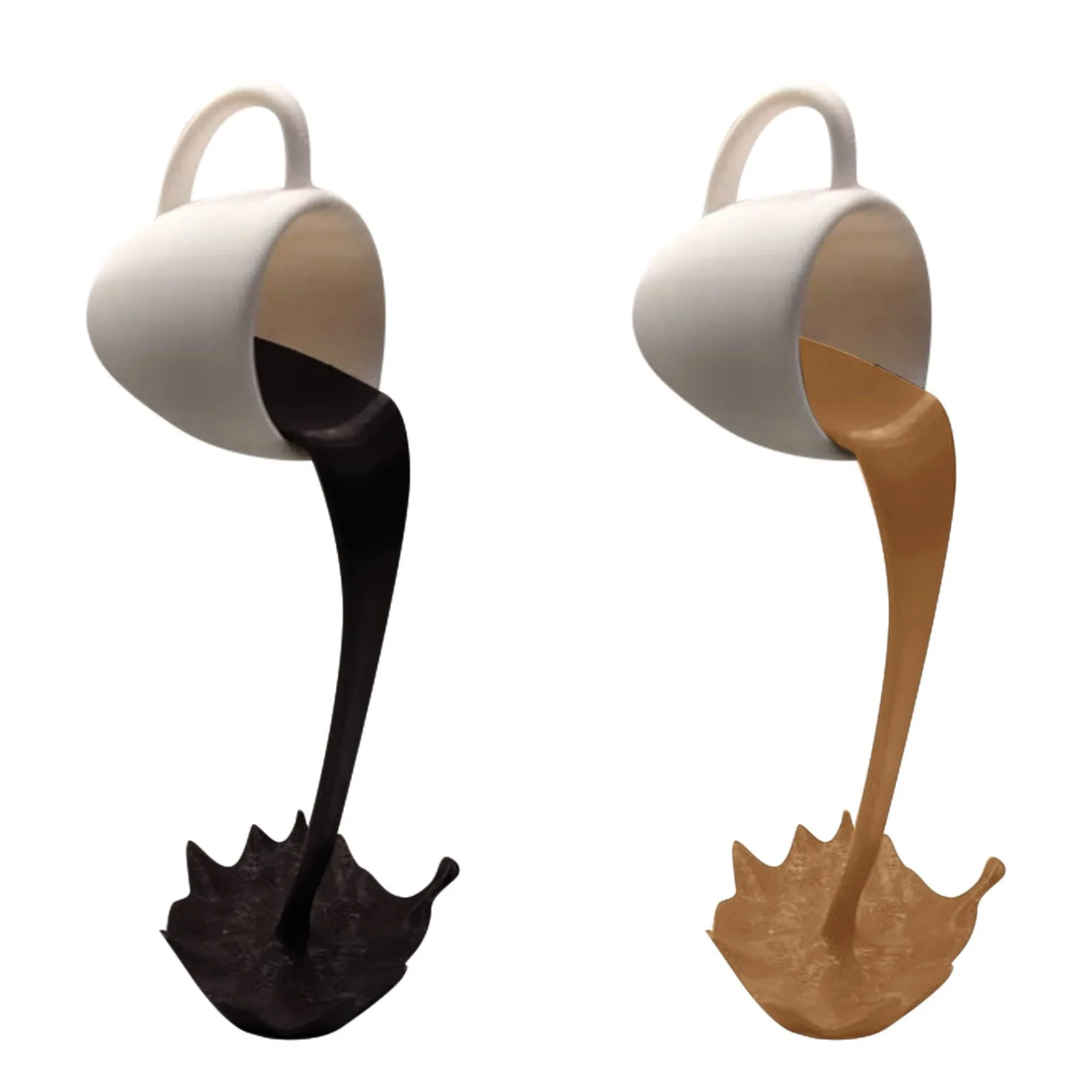 

Плавающая скульптура кофейной чашки, украшение для кухни, искусственные Волшебные брызги розлива, творческие поделки