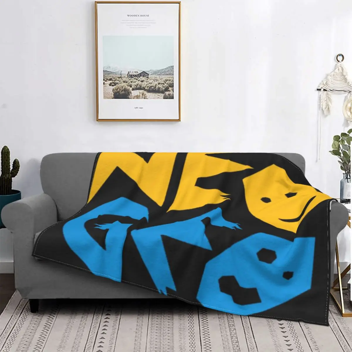 

Neogeo-Manta a cuadros para cama, colcha de playa, manta Kawaii, pickick, Arcade, 2219