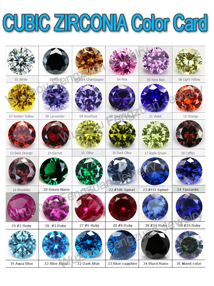 

Small size 2mm 2.5mm Round CZ gemstone Brilliant cut Blue Voilet Olive Purple Black Pink Loose Cubic Zirconia Stone
