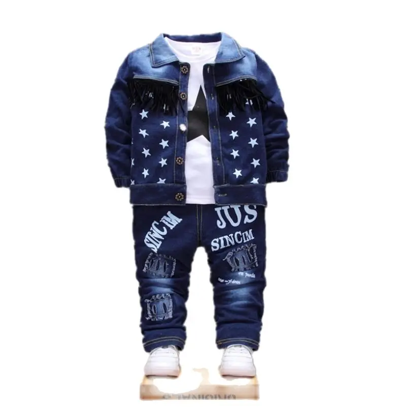Комплект одежды для мальчиков новинка 2021 детский хлопковый костюм осенняя
