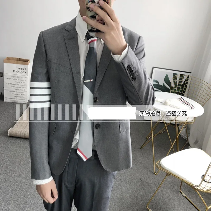 

Autumn small suit business men's cultivate morality leisure coat female four stripes suit