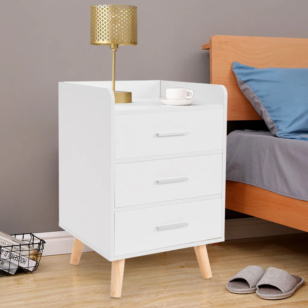 

US STORE Mesita Veladores Dormitorio Drawer Cassettiera Legno Mesa De Noche Bedroom Furniture Night Stand Quarto Cabinet Nordic